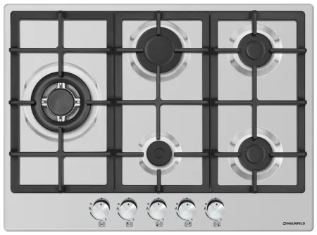 Газовая варочная панель MAUNFELD EGHS.75.33CS\G Нержавеющая сталь