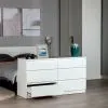 2.03.02.080.1 КАСТОР комод 6 ящиков RU белый