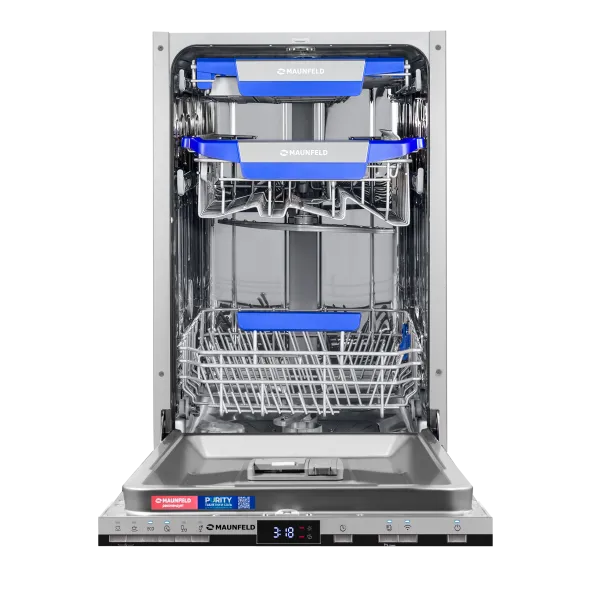 Посудомоечная машина с авто-открываниемMAUNFELD MLP45230 Light Beam Inverter Wi-Fi Нержавеющая сталь