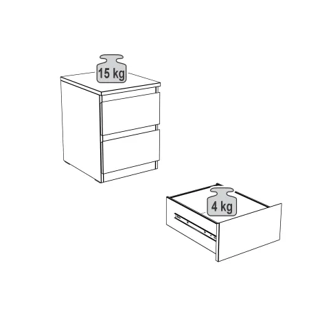 2.05.03.010.1 МАЛЬТА тумба 2 ящика 40х54 белая RU