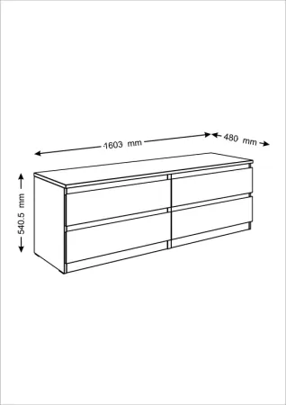 2.05.02.030.3 МАЛЬТА комод 4 ящика 160х54 сонома RU