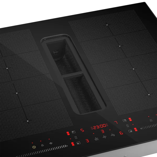 Индукционная варочная панель с интегрированной вытяжкой и Flex Zone MAUNFELD MIHC604SF2BK Черный