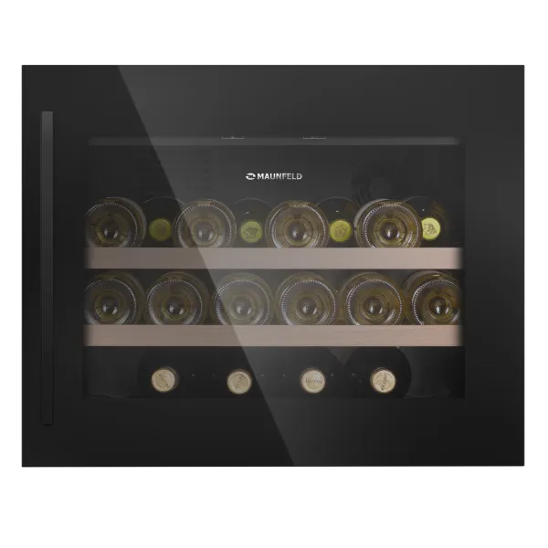 Винный шкаф встраиваемый MAUNFELD MBWC-62S28 Черный