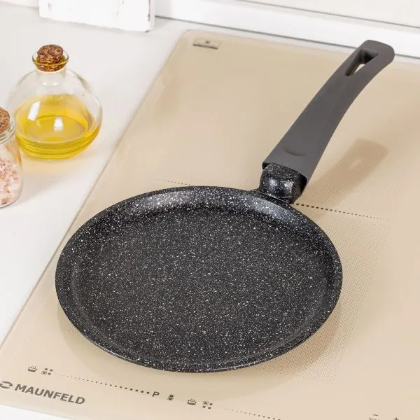 Сковорода блинная MAUNFELD GRETA MF22GRTT01PP из литого алюминия, 22 см Мраморный