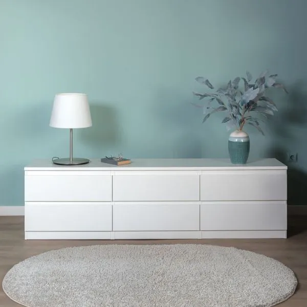 2.03.03.110.1 КАСТОР тумба 6 ящиков RU белая