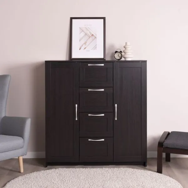 2.02.03.350.5 СИРИУС тумба 2 двери и 4 ящика 117х123 Дуб Венге RU