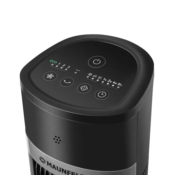 Напольный вентилятор с таймером и пультом MAUNFELD MTF-1001BR Черный