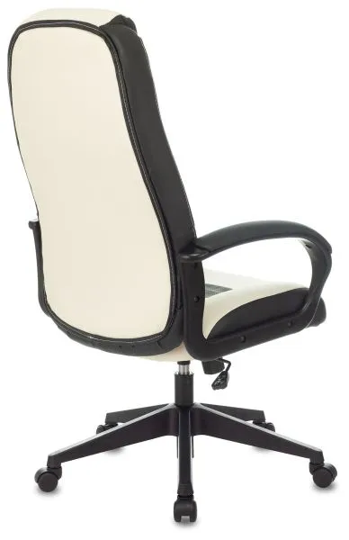 Кресло игровое Zombie 8 белый/черный экокожа крестов. пластик