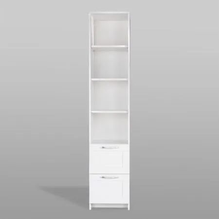 2.02.07.140.1 СИРИУС стеллаж 2 ящика 39х190 белый RU