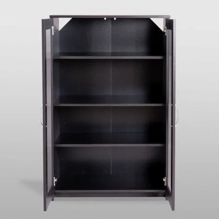 Тумба СИРИУС с двумя стеклянными дверьми, цвет Дуб Венге