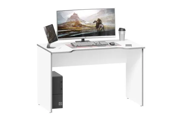 S01286 ВАРДИГ К3 стол компьютерный 120x65x75, белый/серый