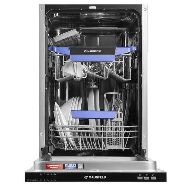 Посудомоечная машина c лучом на полу MAUNFELD MLP-08I Light Beam Нержавеющая сталь