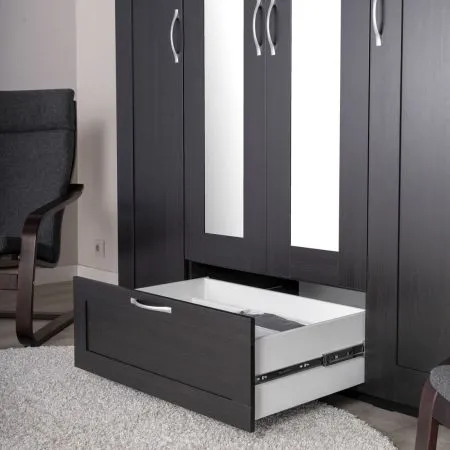 2.02.01.520.5 СИРИУС шкаф 4 двери и 1 ящик 156х59х220 Дуб Венге RU (с 2 зеркалами)