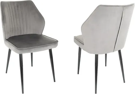 Стул для дома Бюрократ CH-K5_2 комплект 2шт т.серый Holland 18 металл черный на ножках (CH-K5_1/HL18_2)