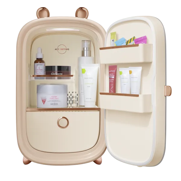 Мини-холодильник для косметики MAUNFELD MFF43 Кремовый