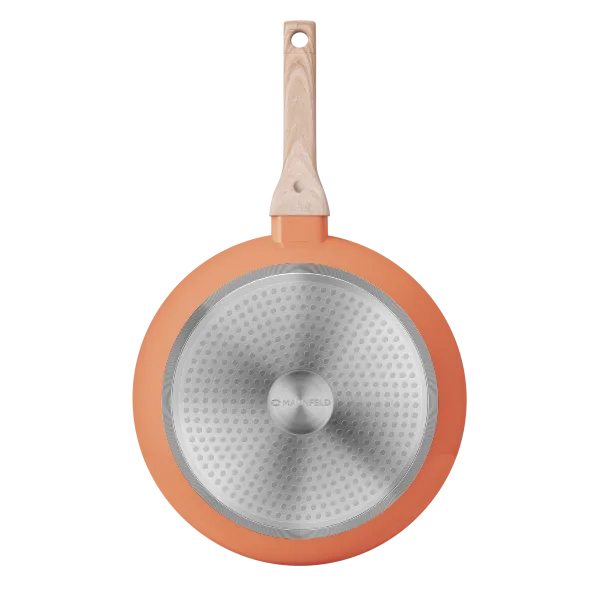Сковорода глубокая MAUNFELD MARTA MDP28FA06CL из кованого алюминия, 28 см Коралловый