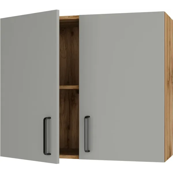 Навесной шкаф 80х67,6х29 «Мирах сер\дер»