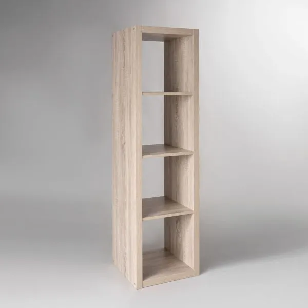 S00630 Фора 4Л стеллаж 146x41х38, дуб беленый