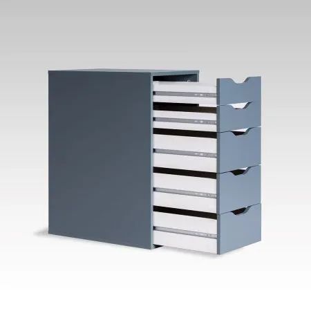 S01026 Ингар 5 комод 36x71x53, серо-бирюзовый