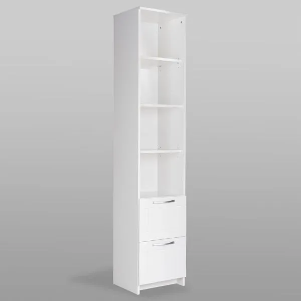 2.02.07.140.1 СИРИУС стеллаж 2 ящика 39х190 белый RU