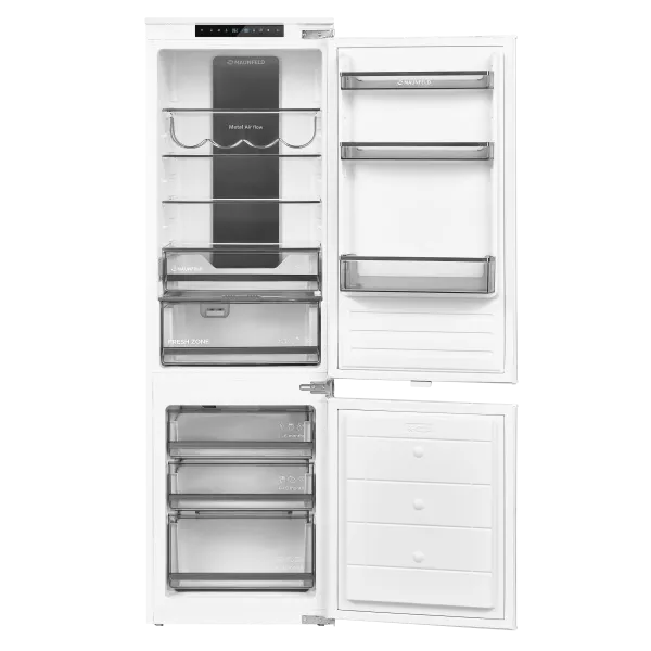 Встраиваемый холодильник NO FROST с инвертором MAUNFELD MBF17754NFWHGR LUX Inverter Белый