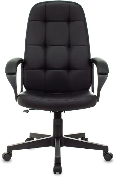 Кресло руководителя Бюрократ CH 002 черный экокожа крестов. пластик