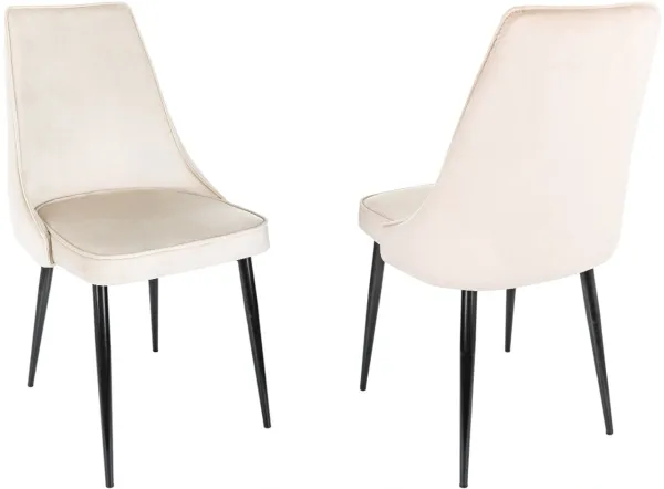 Стул для дома Бюрократ CH-K4_2 комплект 2шт бежевый Holland 06 металл черный на ножках (CH-K4_1/HL07_2)