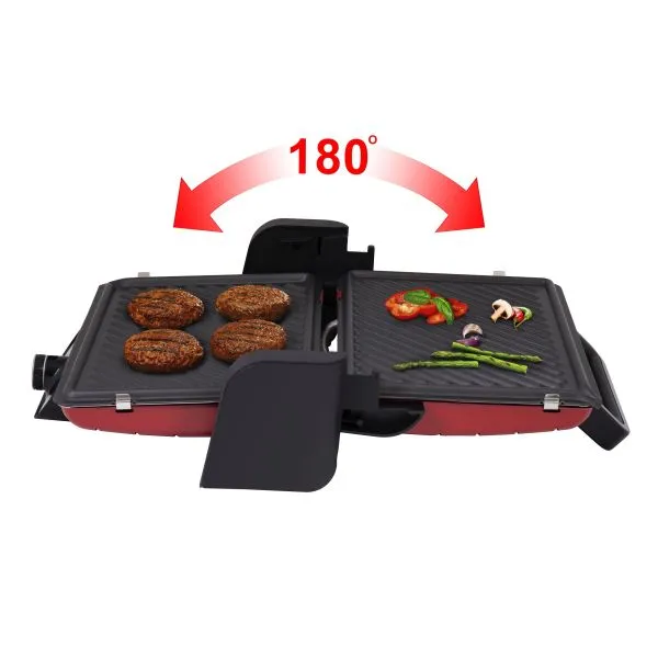 Гриль электрический MAUNFELD MGE2000CH Вишневый