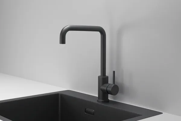 KS-7110, ЧЕРНЫЙ МАТОВЫЙ, СМЕСИТЕЛЬ КУХОННЫЙ