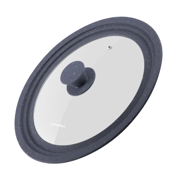 Крышка универсальная MAUNFELD OPTIMUM MGL2468SMDG с силиконовым ободком и ручкой, 24/26/28 см Серый