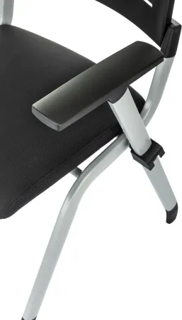 Стул Бюрократ X-Click-PP черный со столиком на ножках металл серый
