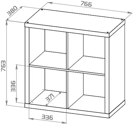 S00029 Фора 4 стеллаж 76х76х38, белый
