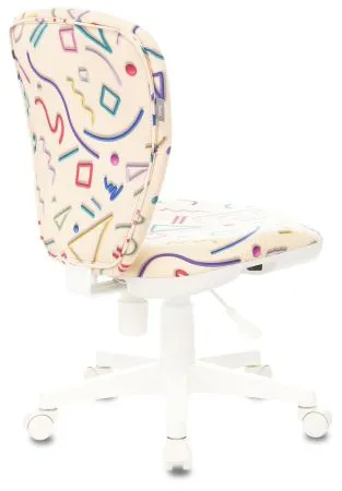 Кресло детское Бюрократ KD-W10 песочный Sticks 02 крестов. пластик пластик белый