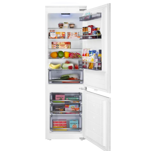 Встраиваемый холодильник с инвертором MAUNFELD MBF177SWGR Inverter Белый