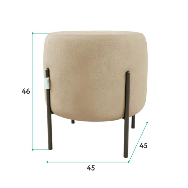 Маленькая радость Пуф круглый на ножках, бежевый