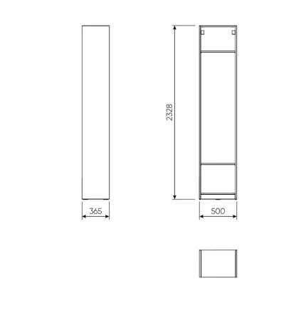 2.06.07.220.1 МАКС стеллаж 50х36х233 белый