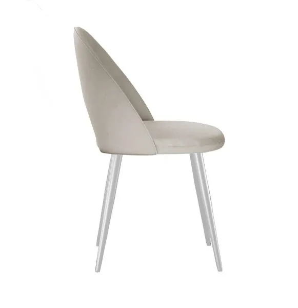 Стул DikLine 383 поворотный B03 BEIGE, ножки белые
