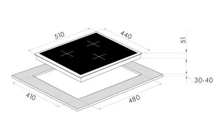 Газовая варочная панель MAUNFELD EGHG.43.33C Черный