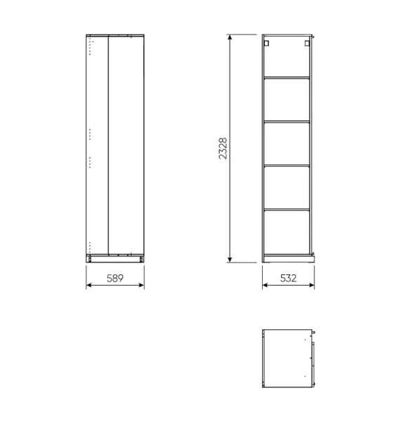 2.06.07.190.4 МАКС стеллаж угловой 50х58х233 серый