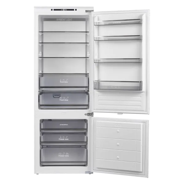 Встраиваемый холодильник NO FROST с инвертором MAUNFELD MBF193NFW1GR Inverter Нержавеющая сталь