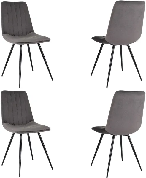 Стул для дома Бюрократ CH-K6_4 комплект 4шт Holland 18 металл черный на ножках (CH-K6_1/HL18_4)