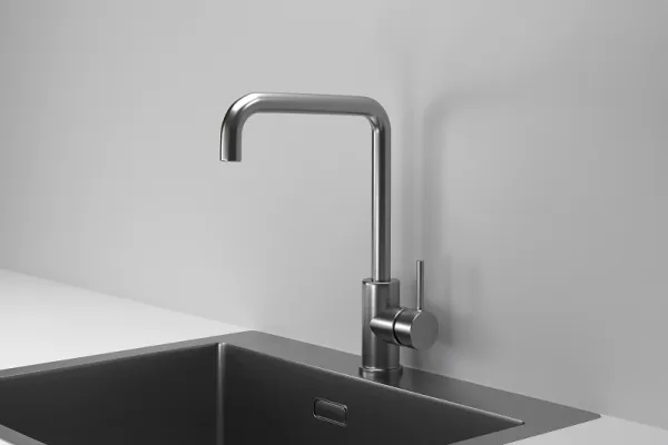 KS-7110, СТАЛЬ САТИН, СМЕСИТЕЛЬ КУХОННЫЙ