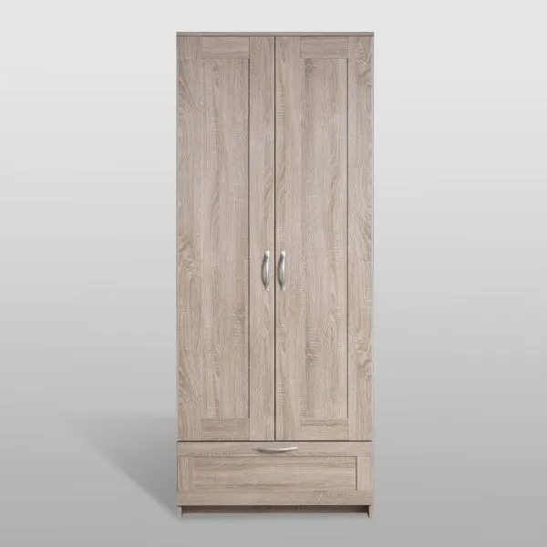 2.02.01.470.3 СИРИУС шкаф 2 двери и 1 ящик 78х59х220 сонома RU