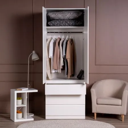 S01187 Варма Стор 80 шкаф распашной 222х80х57, белый