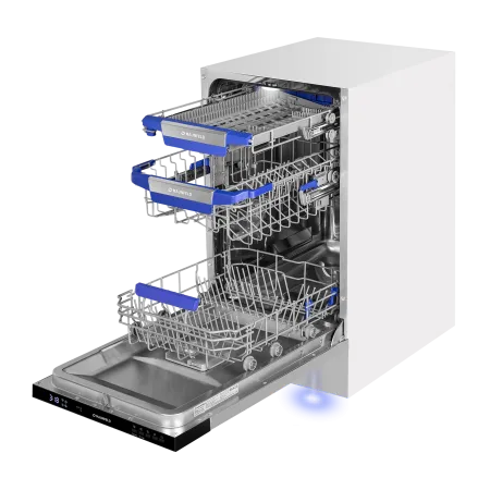 Посудомоечная машина с авто-открыванием MAUNFELD MLP45230 Light Beam Wi-Fi Нержавеющая сталь