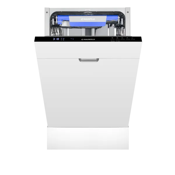 Посудомоечная машина с авто-открыванием MAUNFELD MLP45230 Light Beam Wi-Fi Нержавеющая сталь