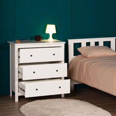 2.08.02.020.1 САГА комод 3 ящика белый