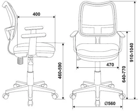 Кресло детское Бюрократ Ch-W797 синий сиденье синий TW-10 сетка/ткань крестов. пластик пластик белый