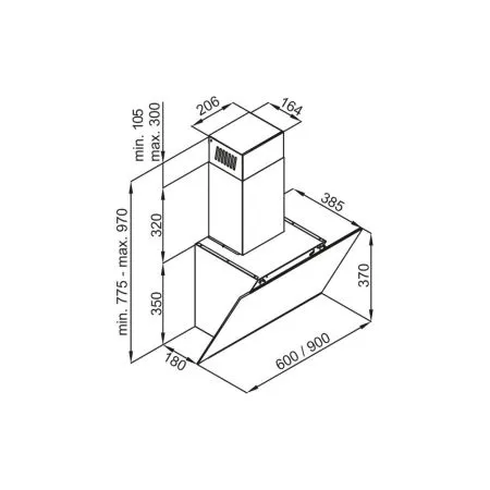 Кухонная вытяжка MAUNFELD Aurora 90 Черный