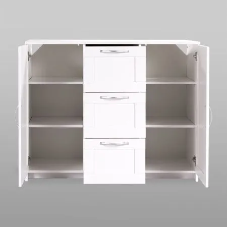 2.02.03.340.1 СИРИУС тумба 2 двери и 3 ящика 117х95 белая RU